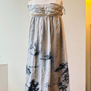 Strapless Calligraphy Dress